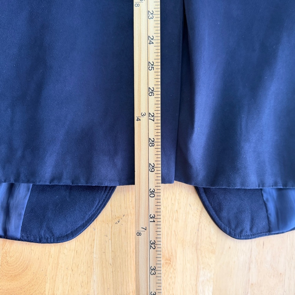 Lauren Ralph Lauren SUEDE Blazer Mens 44R  Sport Coat Suit Jacket Navy Blue Dogs - Picture 10 of 14